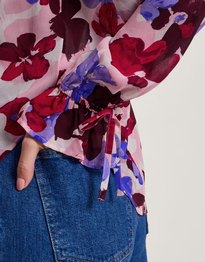 Vittoria Floral Print Blouse, Pink (PINK), large