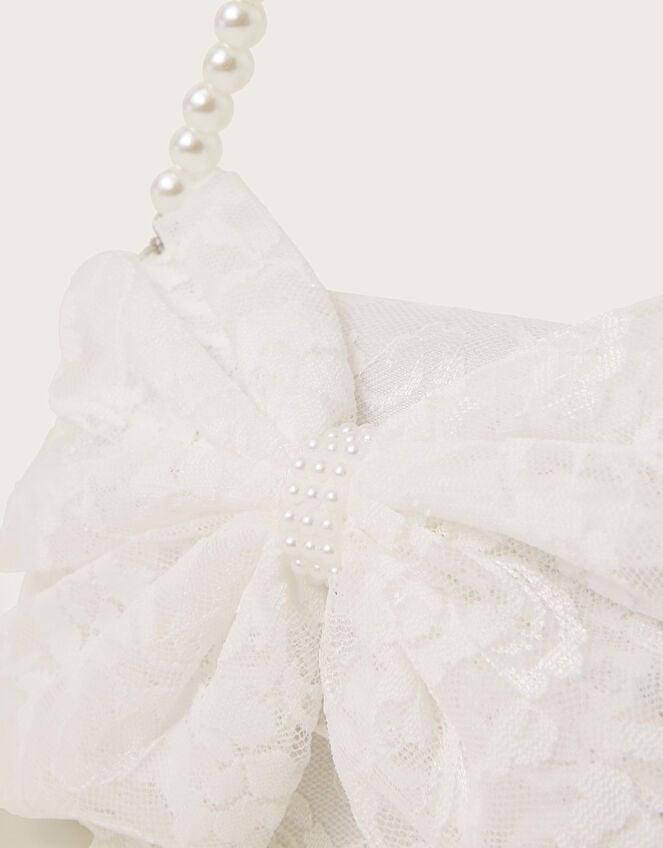 Lace Bow Bridesmaid Bag, , large