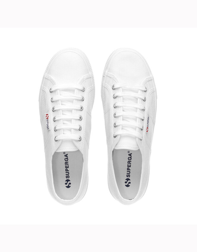 Superga 2790 Vegan Cotu Flatform Trainers, White (WHITE), large