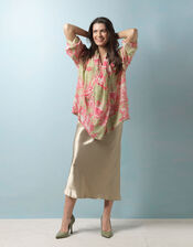 One Hundred Stars Ancient Columns Print Rachel Blouse, Pink (PINK), large