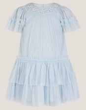 Baby Anastasia Tulle Embellished Dress, Blue (PALE BLUE), large