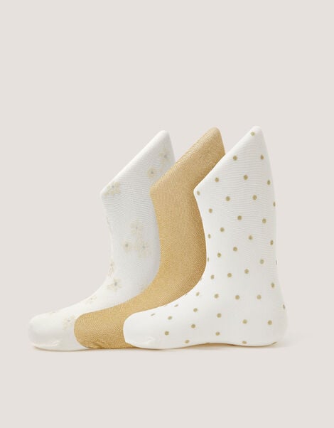 3-Pack Baby Glitter Tights, Gold (GOLD), large