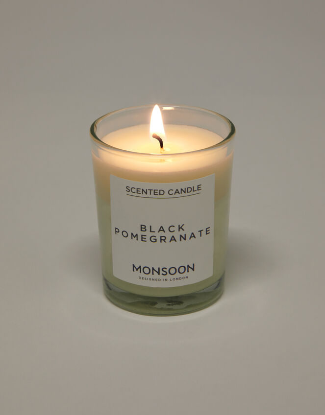Small Black Pomegranate Scented Candle, , large