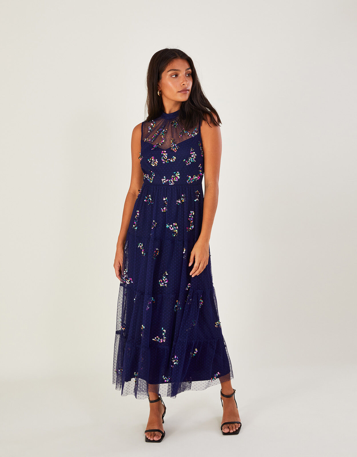 Monsoon blue spot dress store