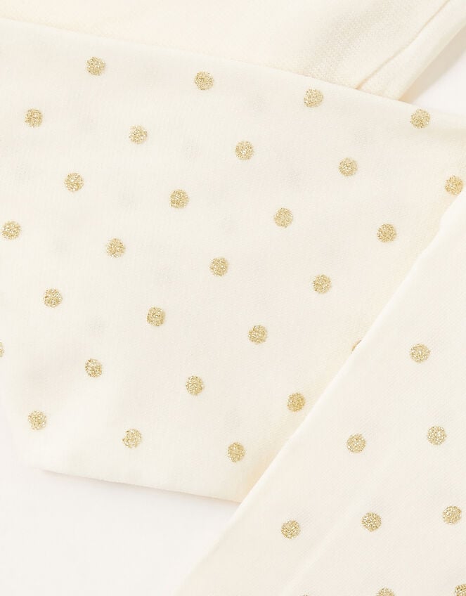 Baby Glitter Spot Tights, Gold (GOLD), large