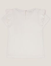 Bunny Pocket Cotton T-Shirt, Ivory (IVORY), large