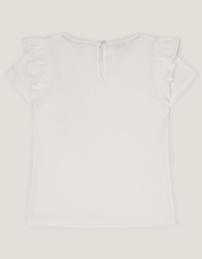 Bunny Pocket Cotton T-Shirt, Ivory (IVORY), large