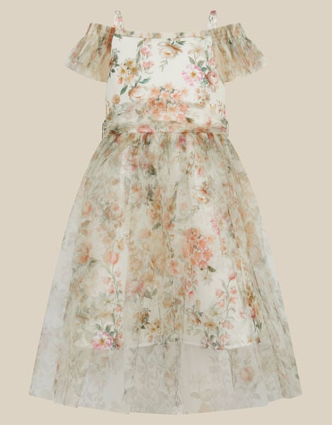 Noa Floral Print Tulle Party Dress, Multi (MULTI), large