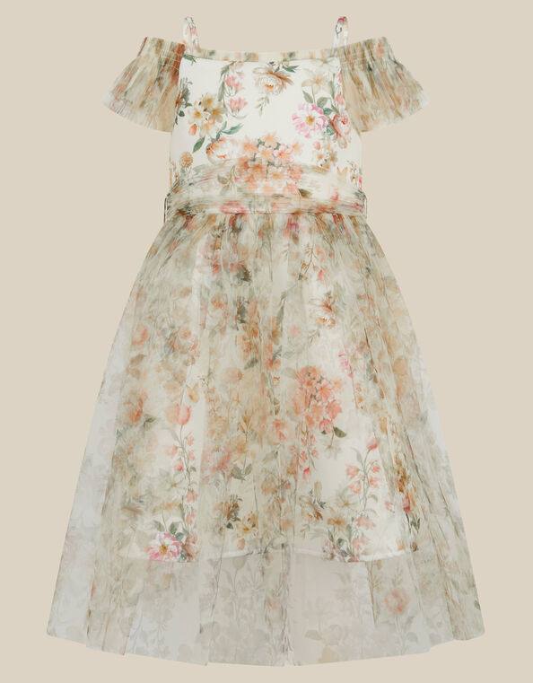 Noa Floral Print Tulle Party Dress, Multi (MULTI), large