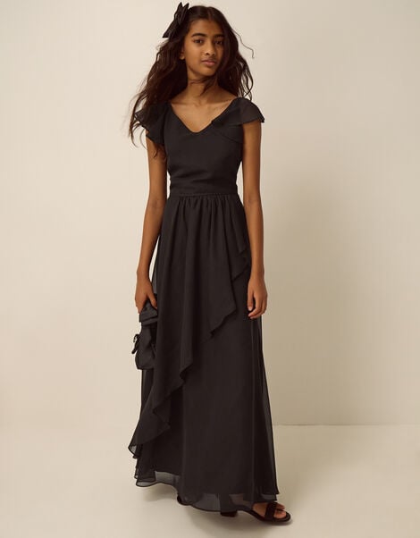 Indi Tie-Back Prom Dress, Black (BLACK), large