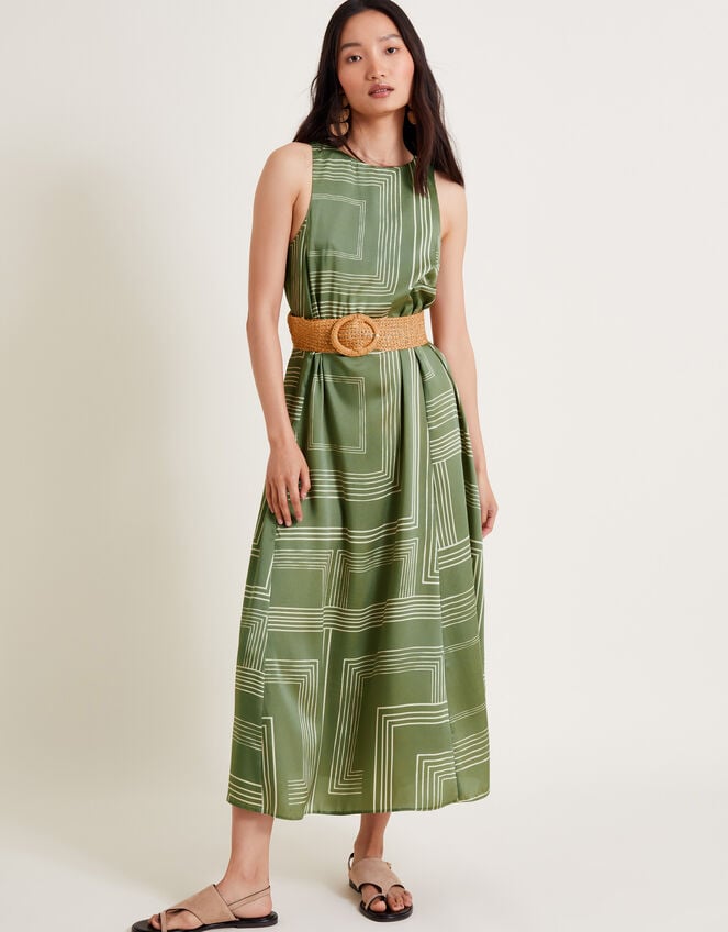 Anica Maxi Dress, Green (KHAKI), large