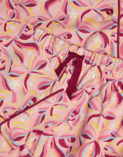 Glow in the Dark Bow Print Long Pyjama Set, Pink (PINK), large