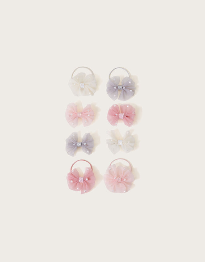 Pearl Tutu Bow Hair Set 8 Pack, , large