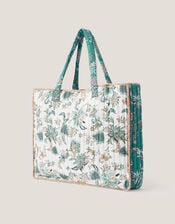 Saoirse Floral Quilted Tote Bag, , large