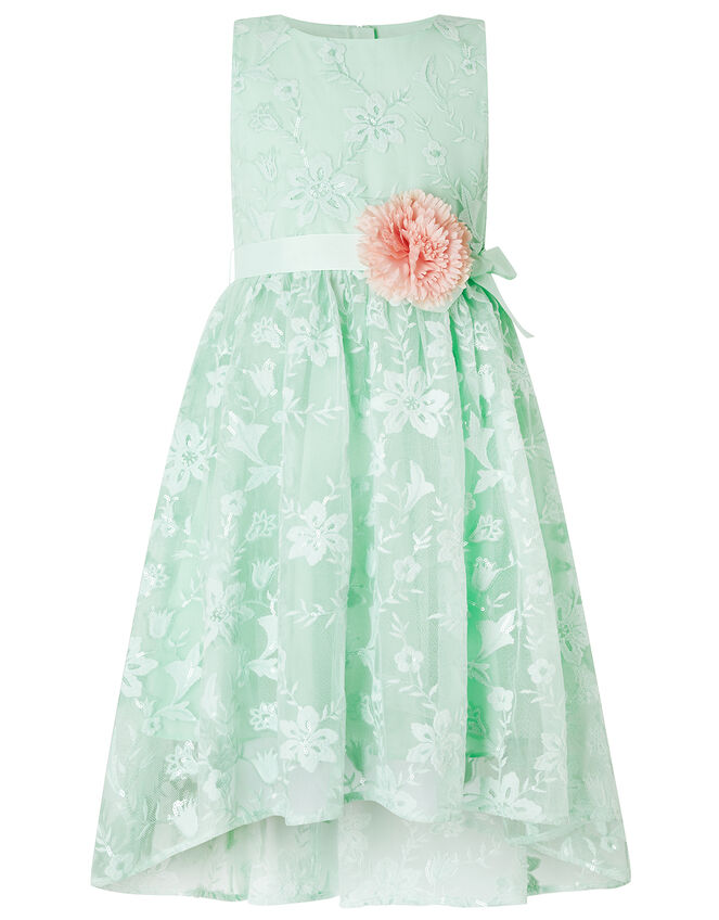 Sylvie Mint Lace High-Low Dress, Green (MINT), large