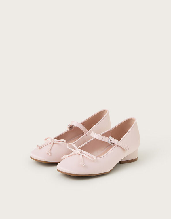 Satin Ballet Heels, Pink (PINK), large