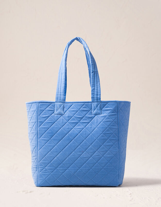 Elizabeth Scarlett Turtle Quilted Velvet Tote Bag, , large