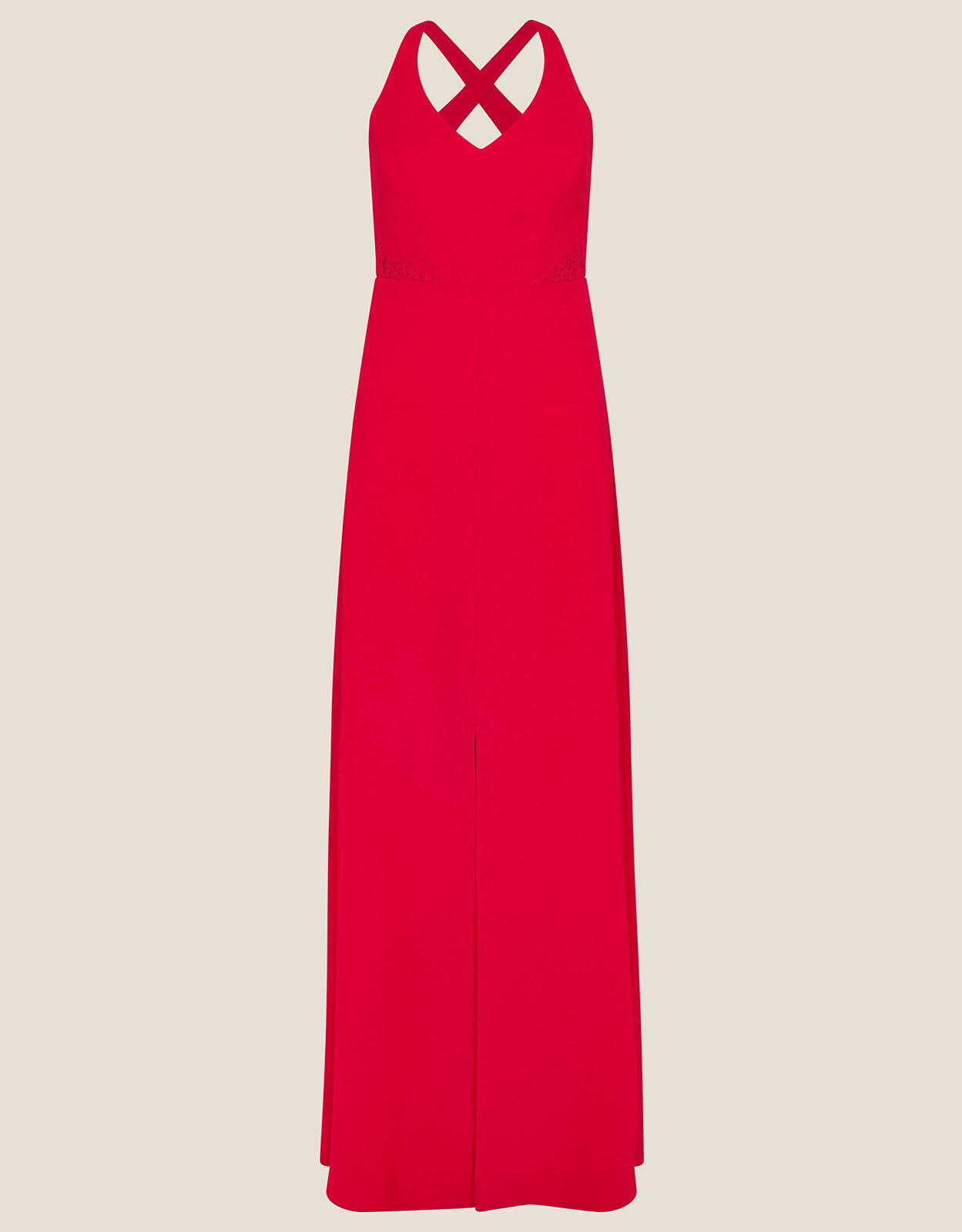 Lucinda Cross Back Maxi Dress Red 