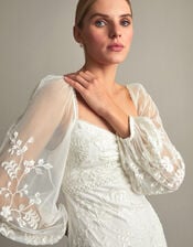 Josette Embellished Maxi Wedding Dress, Ivory (IVORY), large