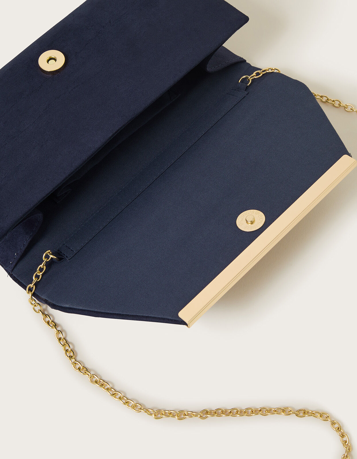 Large navy blue deals clutch bag