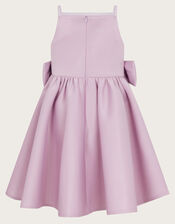 Two-Bow Scuba Dress, Purple (LILAC), large