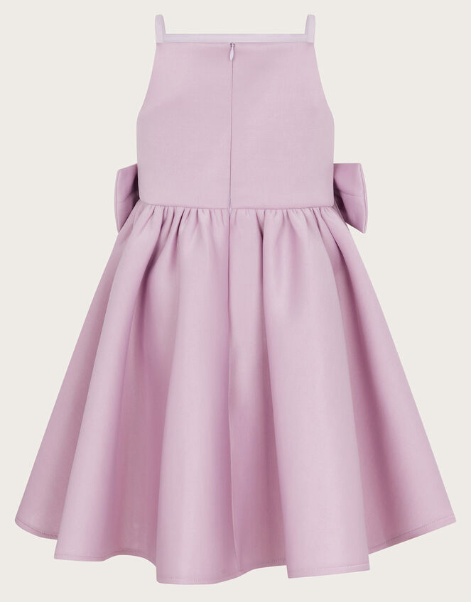 Two-Bow Scuba Dress, Purple (LILAC), large