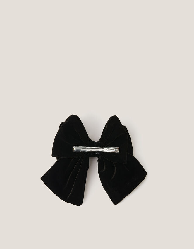 Supersize Velvet Bow Hair Clip, , large