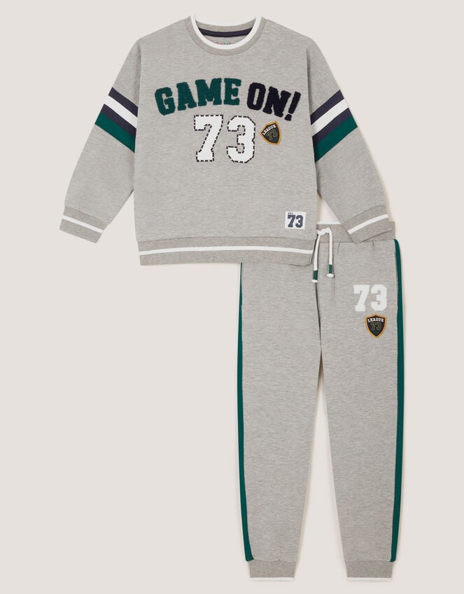 Game On Sweatshirt & Joggers Set, Grey (GREY), large