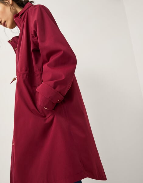 Ada Packable Hood Raincoat, Red (BURGUNDY), large