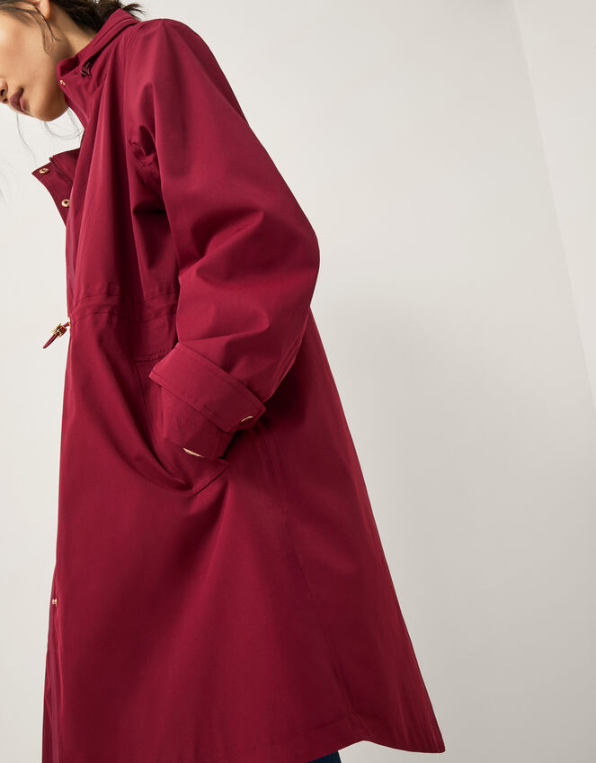 Ada Packable Hood Raincoat, Red (BURGUNDY), large