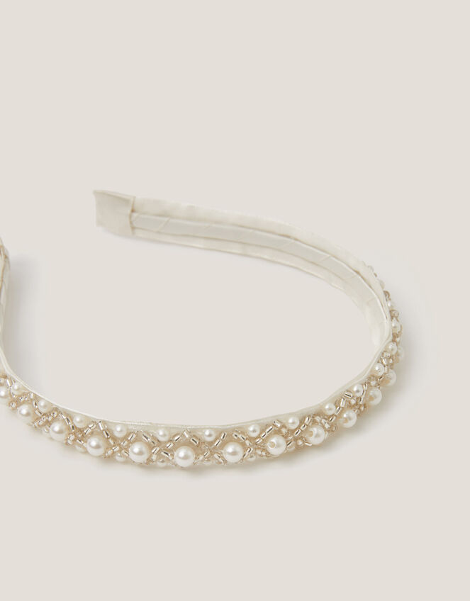 Pearl Encrusted Headband, , large