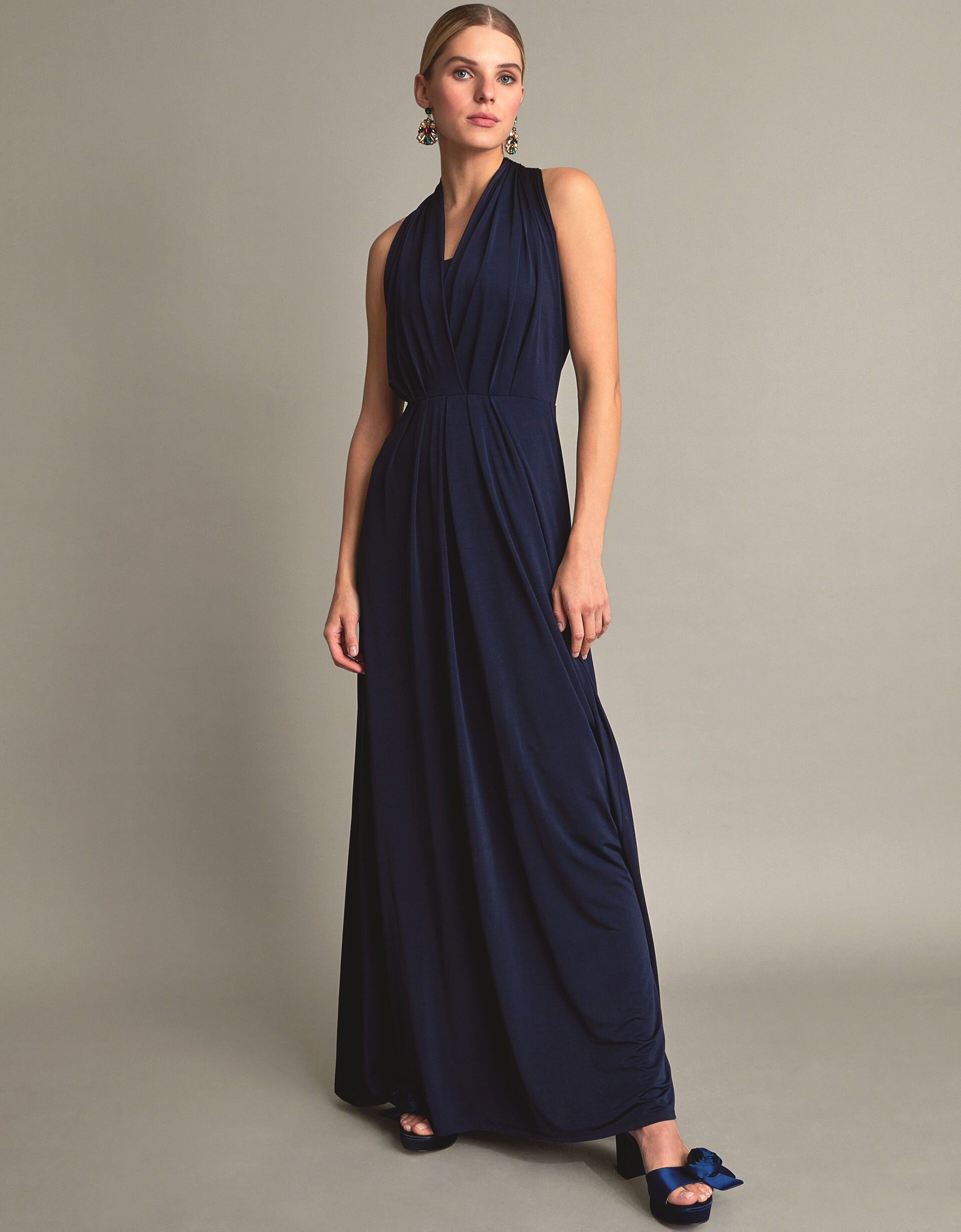 Monsoon navy maxi dress clearance
