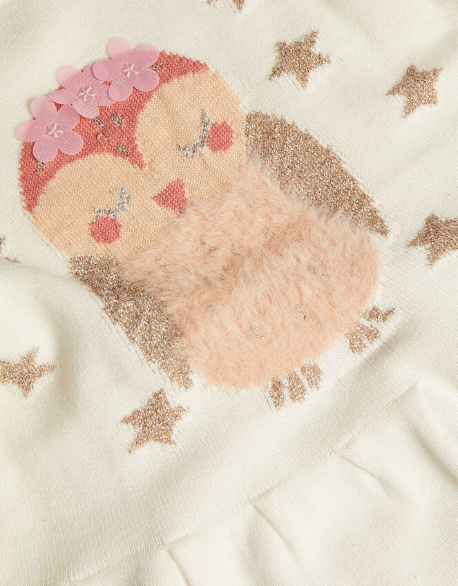 Baby Owl Knitted Top and Legging Set, Ivory (IVORY), large