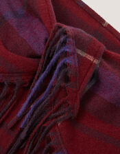Beatrice Check Knit Triangle Scarf, , large