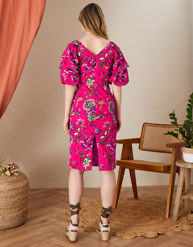 Blaize Printed Shift Dress in Sustainable Cotton, Pink (PINK), large
