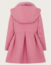 Hooded Collar Coat, Pink (PINK), large