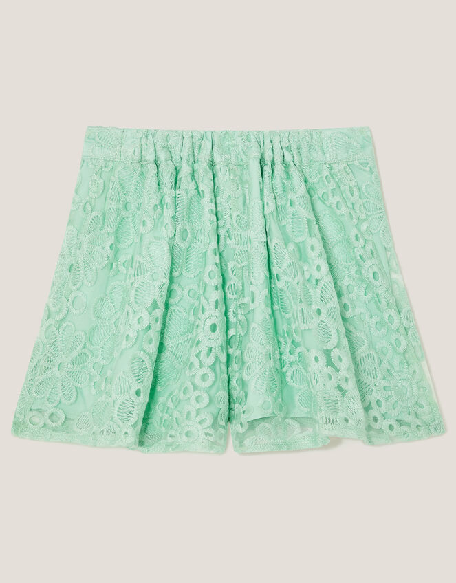 Floral Embroidered Skort, Green (GREEN), large