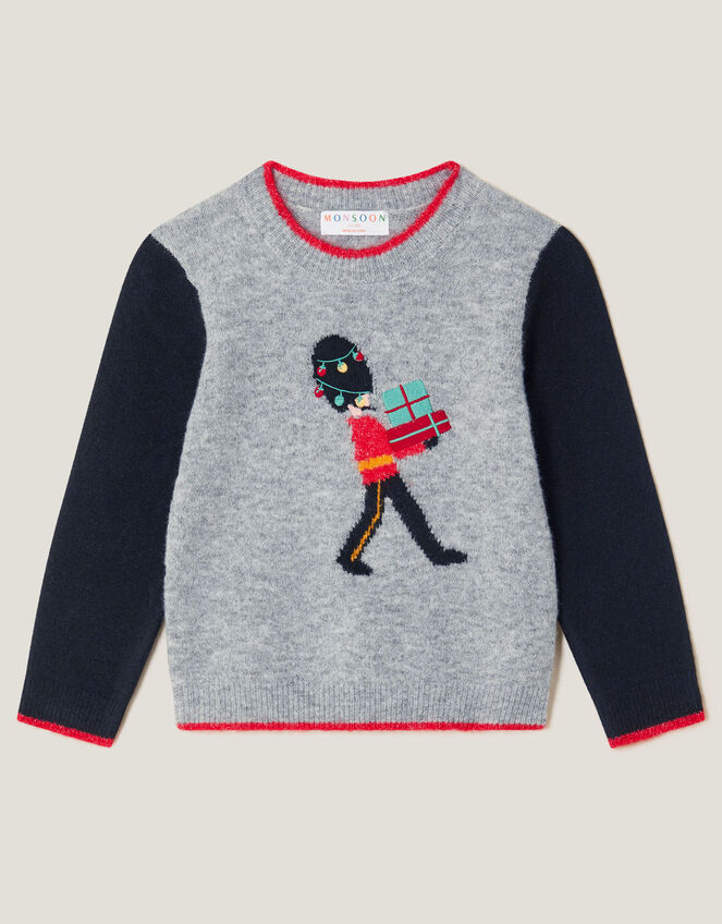 King's Guard Christmas Jumper, Grey (GREY), large