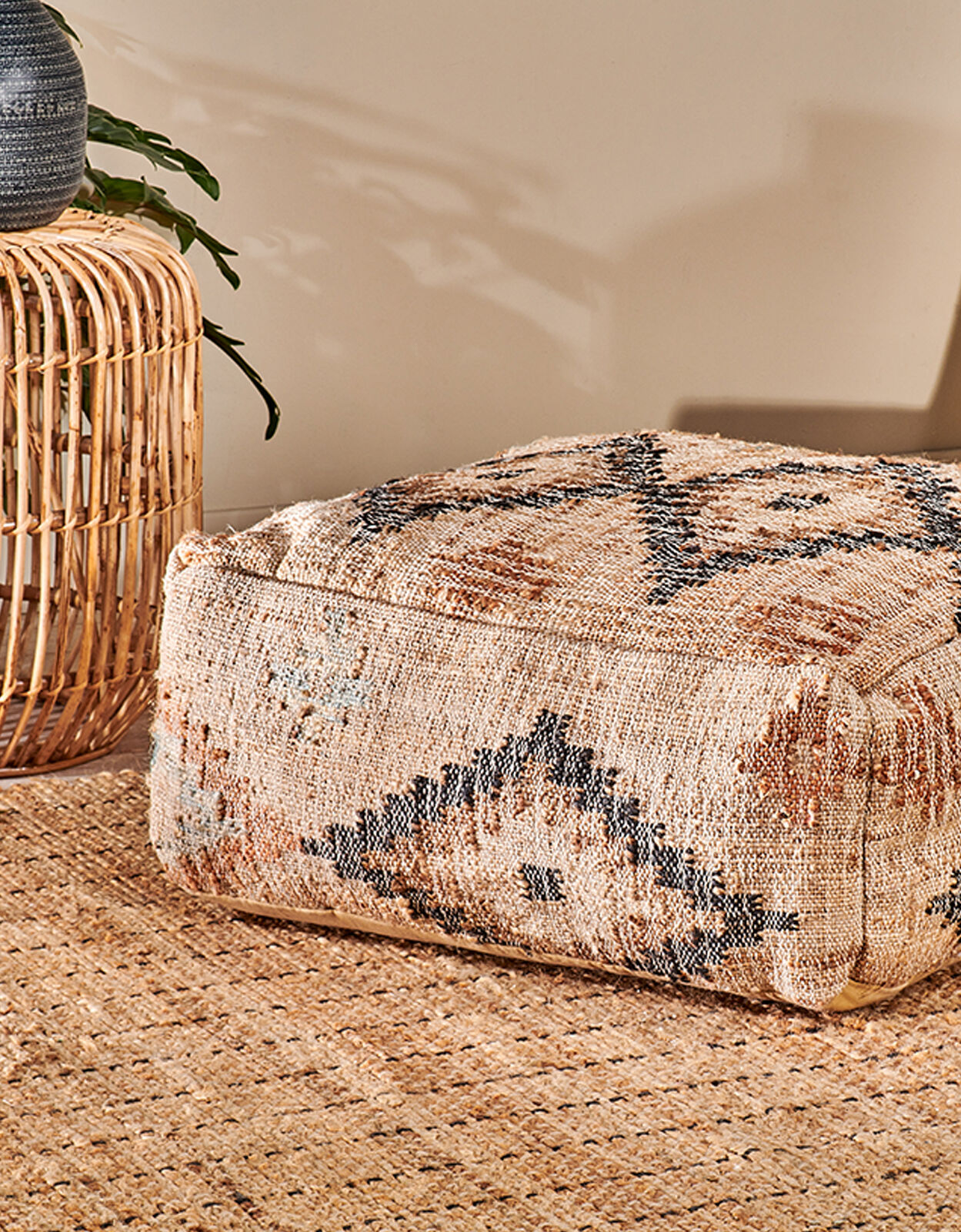Nkuku Kesu Kilim Large Pouf