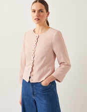 Ruth Scallop Jacket, Pink (PALE PINK), large