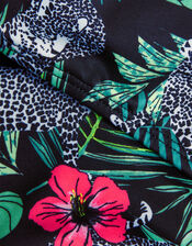 Palm Print Cut-Out Swimsuit, Multi (MULTI), large