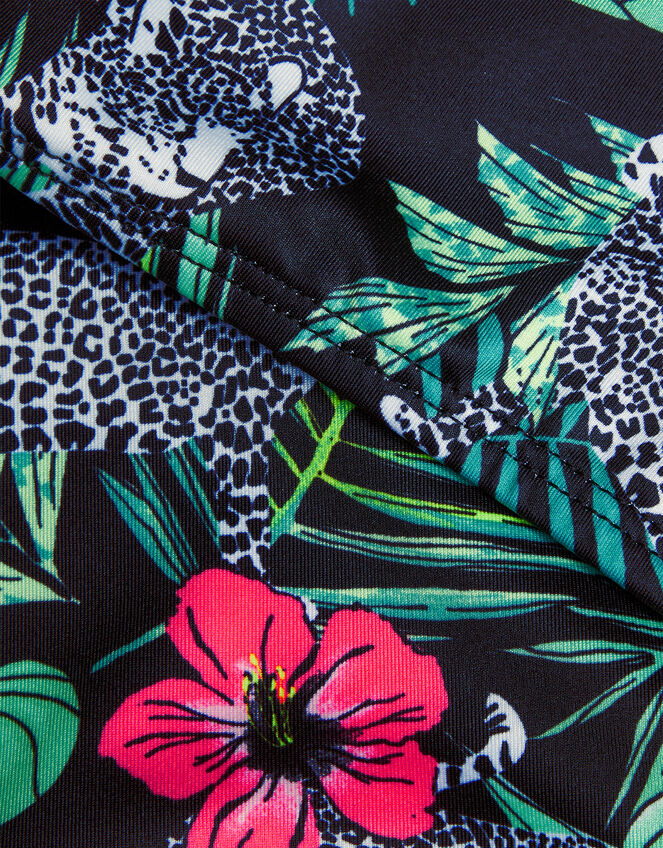 Palm Print Cut-Out Swimsuit, Multi (MULTI), large