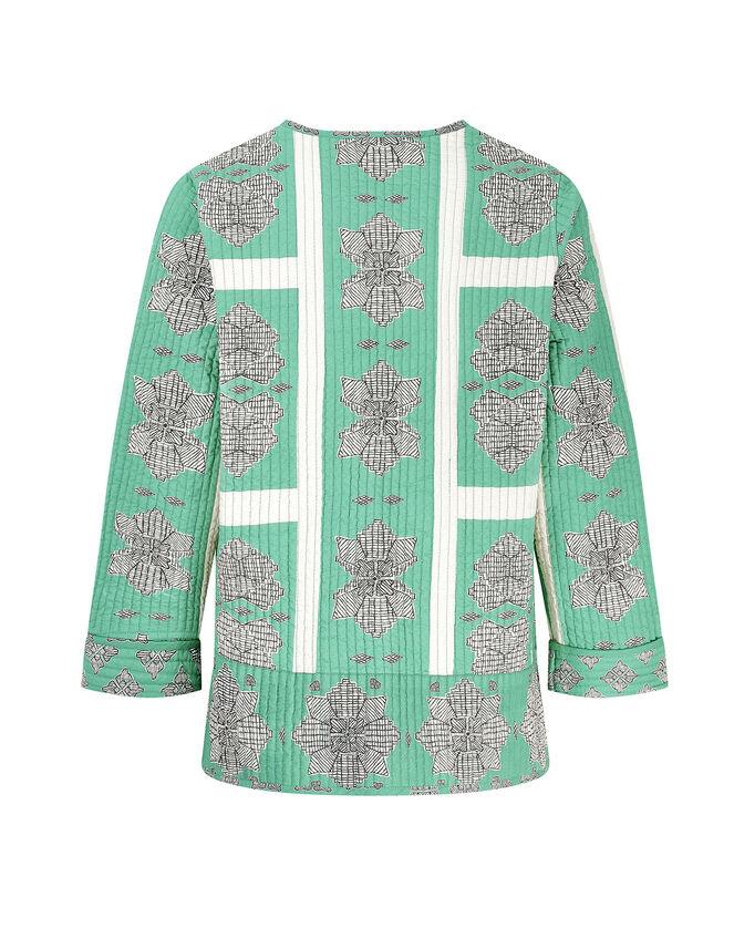 East Ula Print Quilted Jacket, Green (GREEN), large