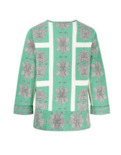 East Ula Print Quilted Jacket, Green (GREEN), large