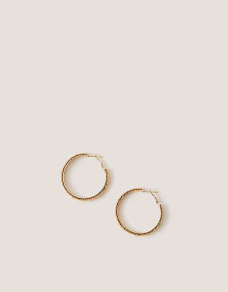Beaded Hoop Earrings, , large