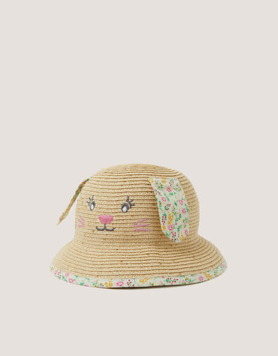 Baby Bunny Straw Sun Hat, Multi (MULTI), large