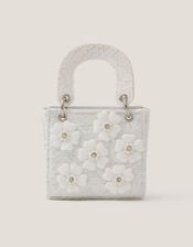 Embellished Floral Lacey Tote Bag , , large