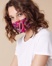Paisley Print Face Mask in Pure Cotton, , large
