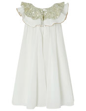 Baby Alayah Sequin Collar Dress, Ivory (IVORY), large