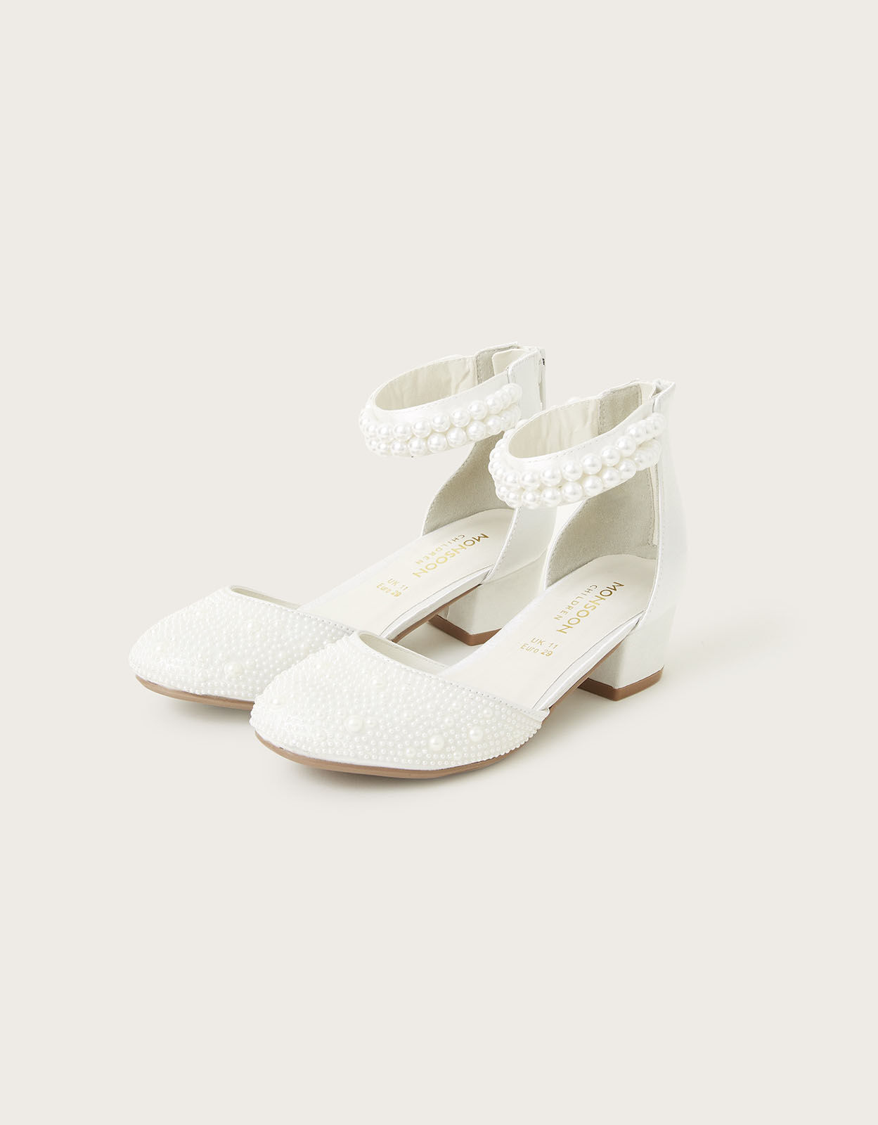 Girls ivory heels sales